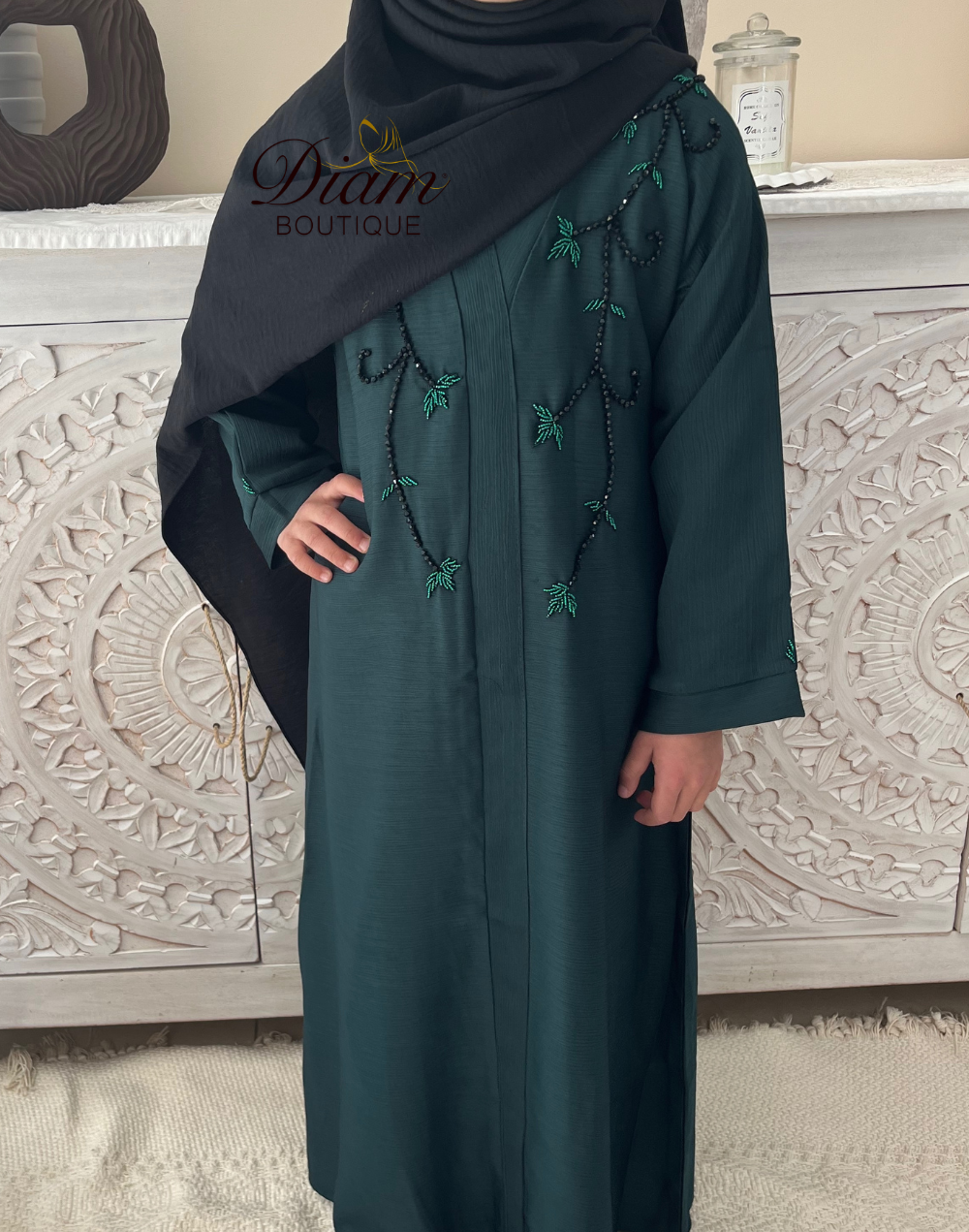 ABAYA ENFANT ANFAL VERTE