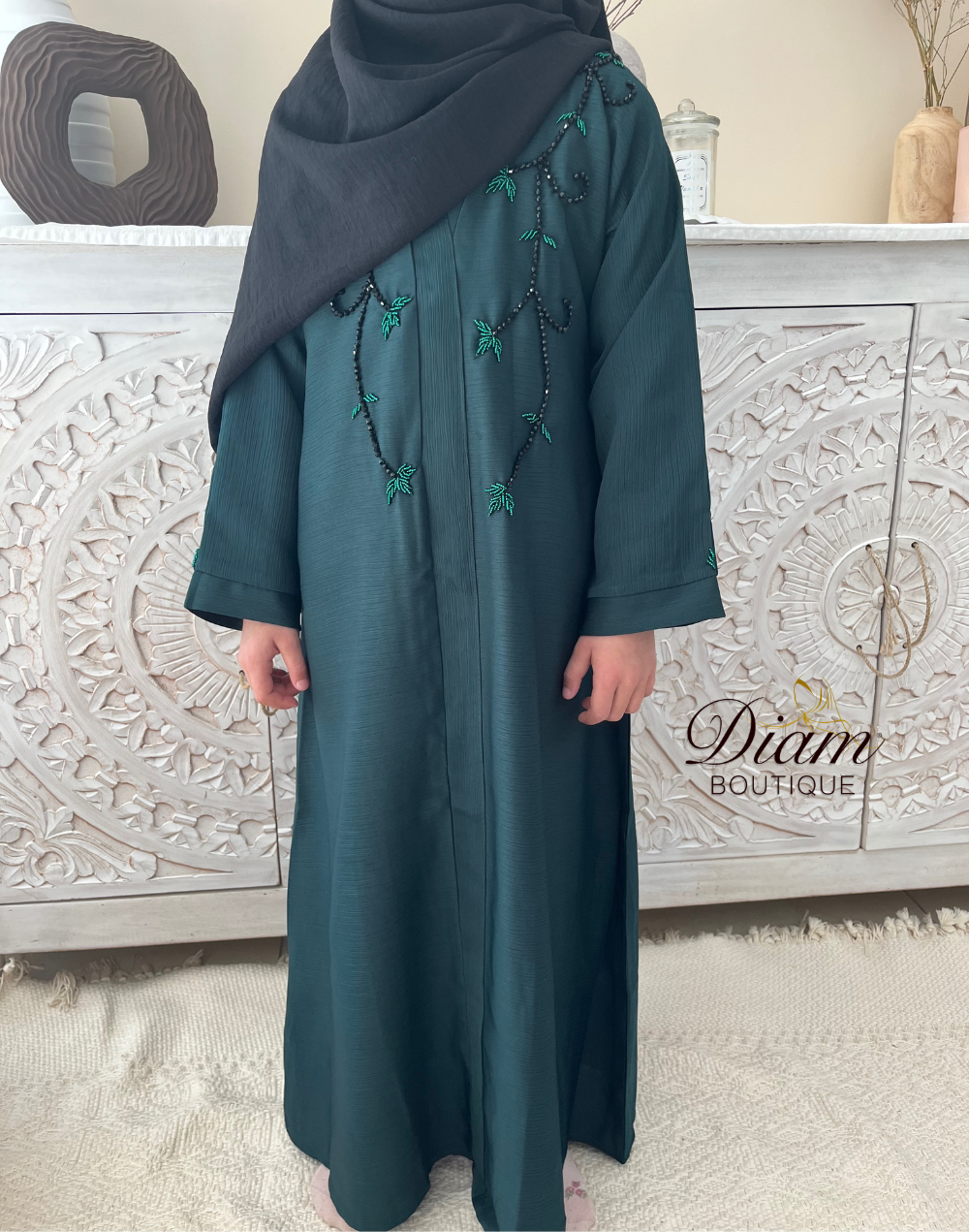 ABAYA ENFANT ANFAL VERTE