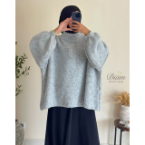 PULL MOHAIR OVERSIZE GRIS CLAIR