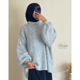 PULL MOHAIR OVERSIZE GRIS CLAIR