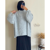 PULL MOHAIR OVERSIZE GRIS CLAIR