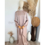 ENSEMBLE 2 PCS SATIN ROSE POUDRÉ