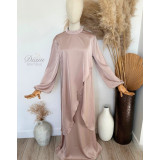 ENSEMBLE 2 PCS SATIN ROSE POUDRÉ
