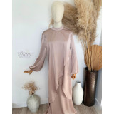 ENSEMBLE 2 PCS SATIN ROSE POUDRÉ