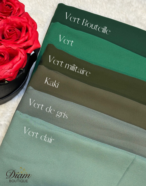 Hijab Châle Crêpe Luxe ( mousseline opaque)