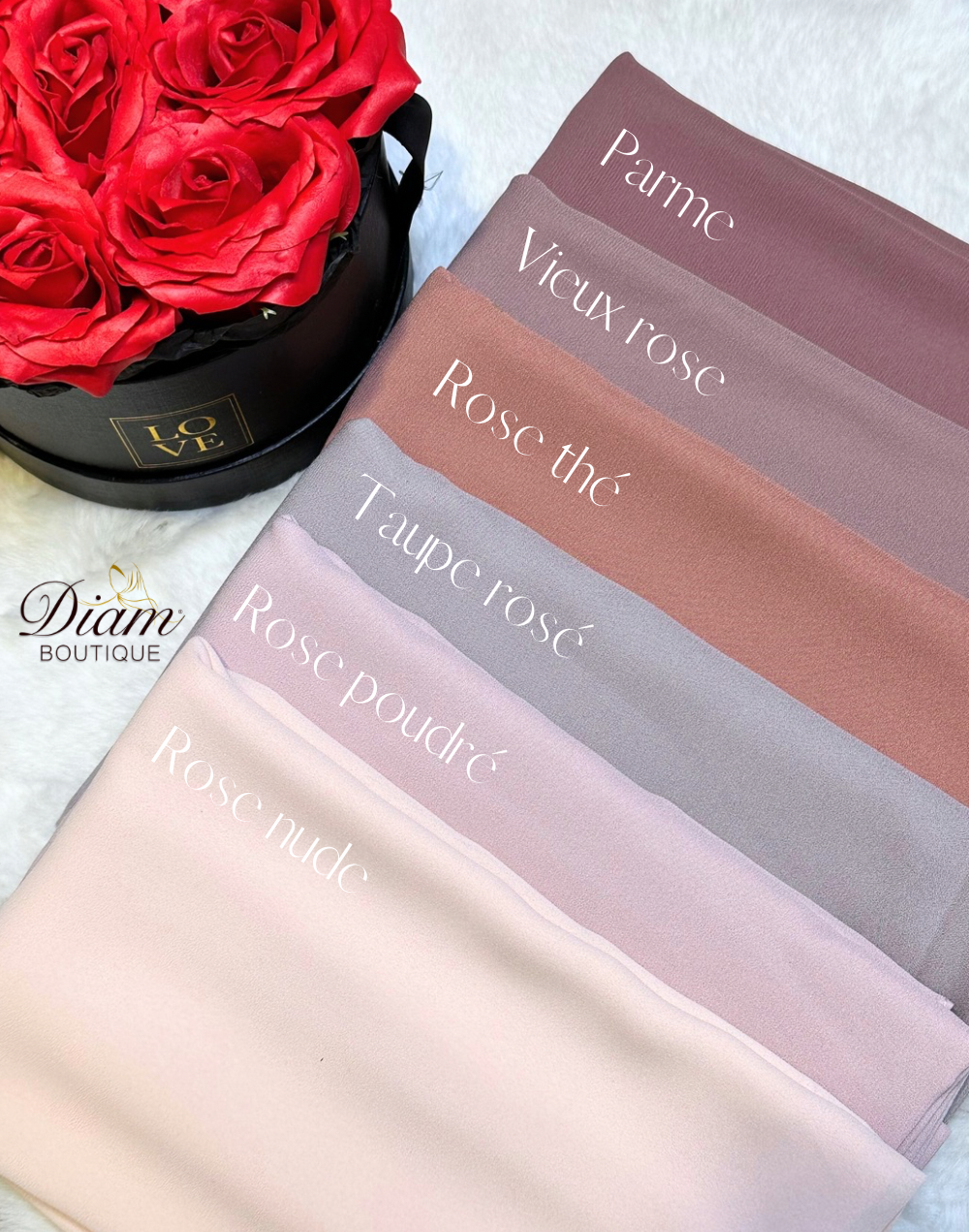 Hijab Châle Crêpe Luxe ( mousseline opaque)