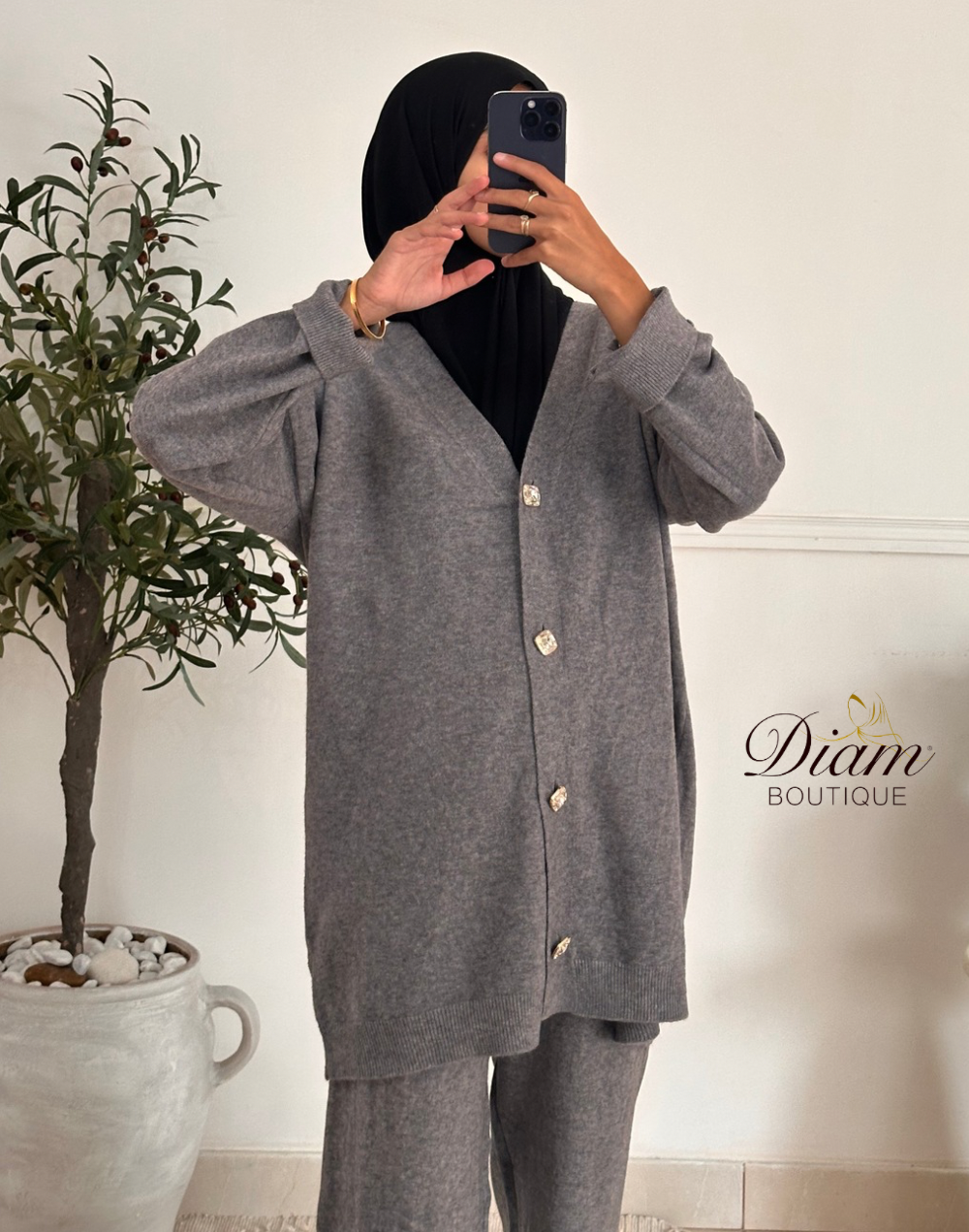 ENSEMBLE GILET + PANTALON LAINE