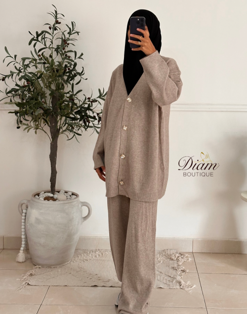 ENSEMBLE GILET + PANTALON LAINE