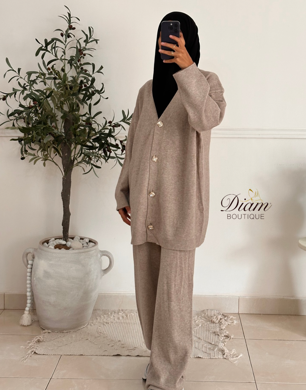 ENSEMBLE GILET + PANTALON LAINE