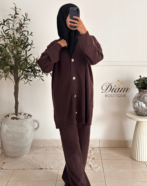 ENSEMBLE GILET + PANTALON LAINE