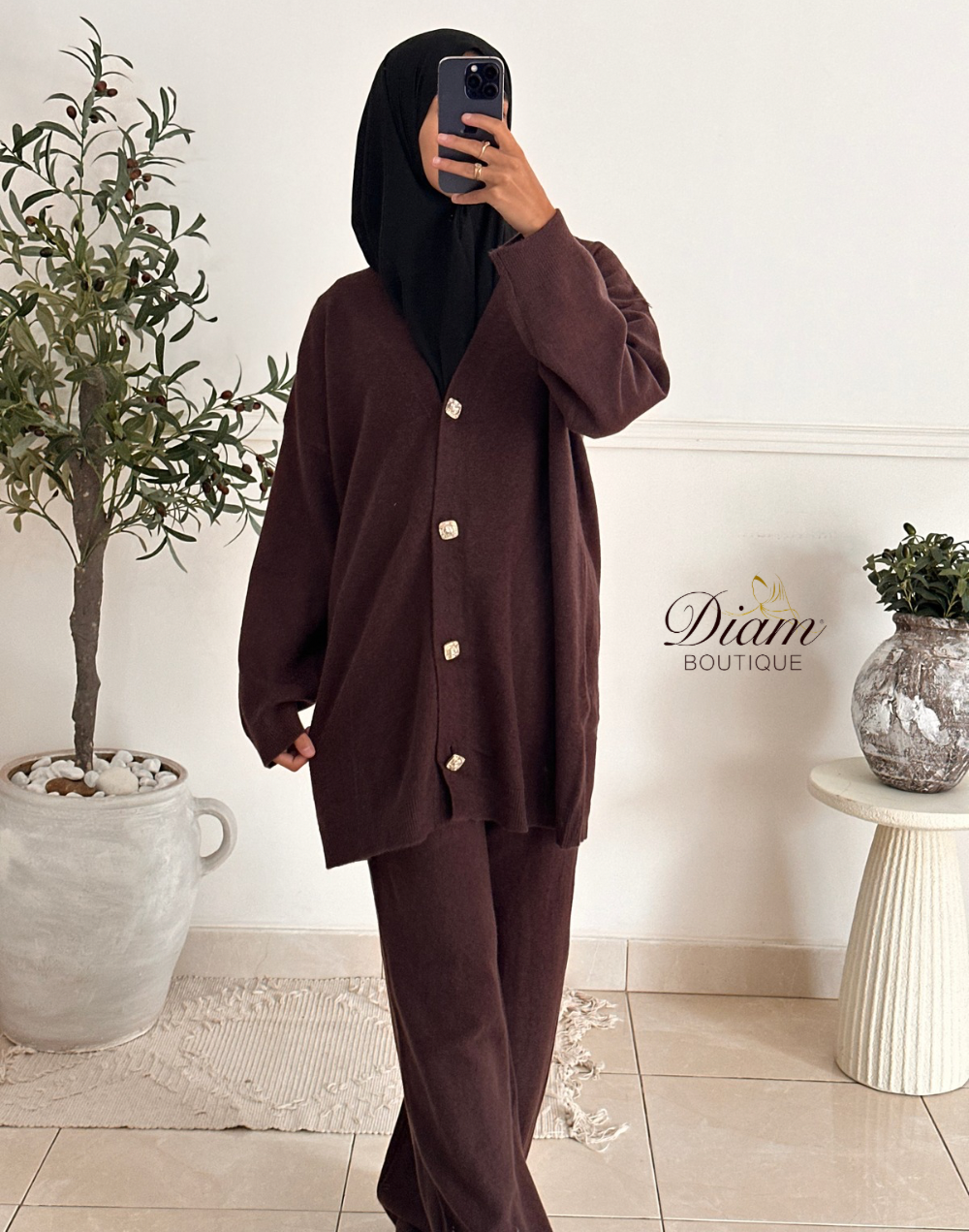 ENSEMBLE GILET + PANTALON LAINE