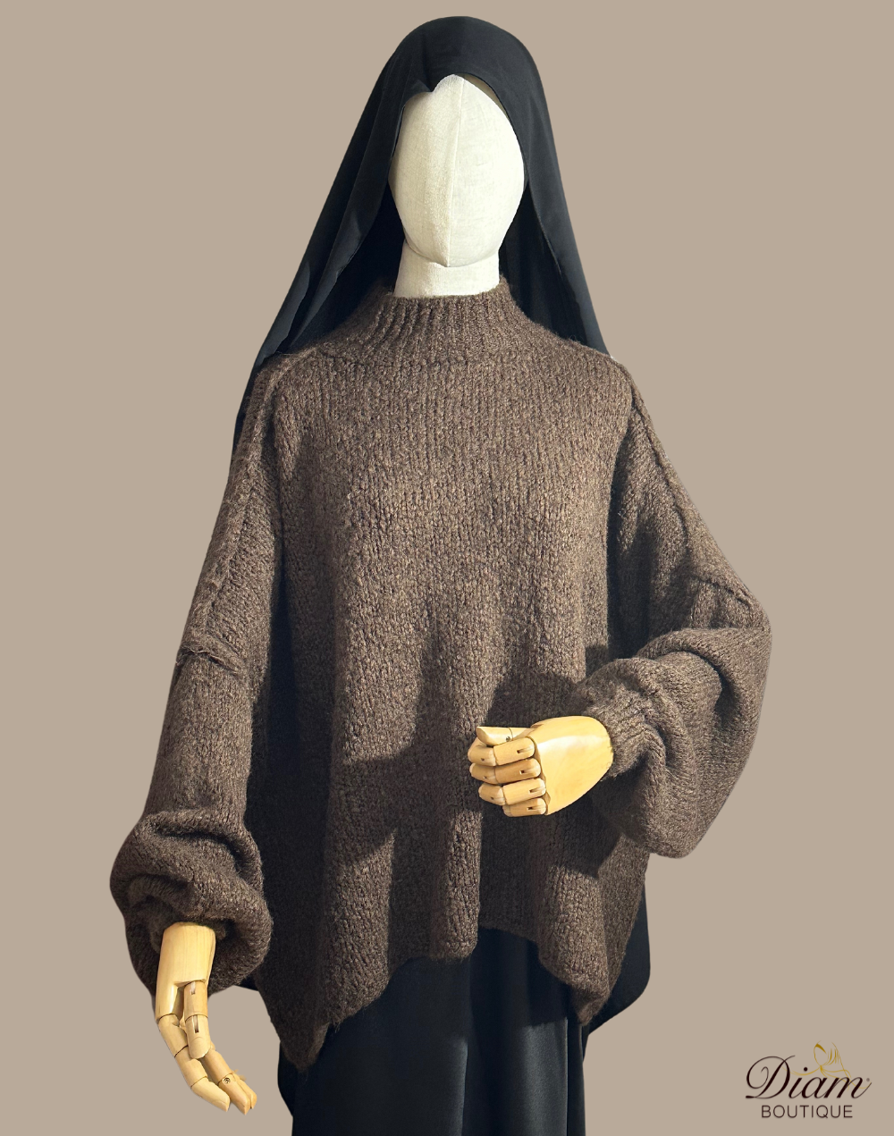 PULL MOHAIR OVERSIZE GRIS CLAIR