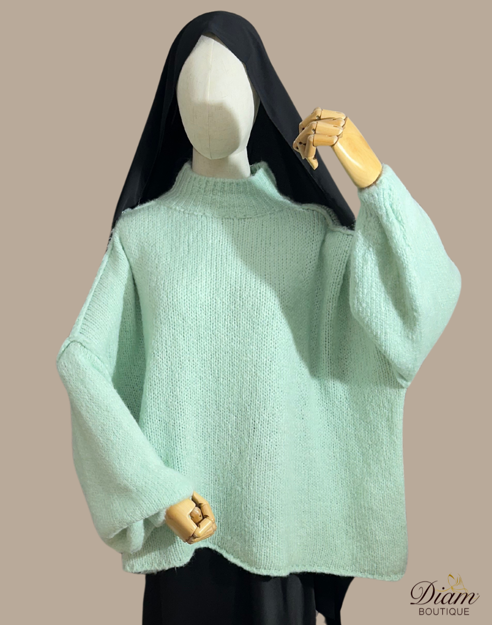 PULL MOHAIR OVERSIZE GRIS CLAIR