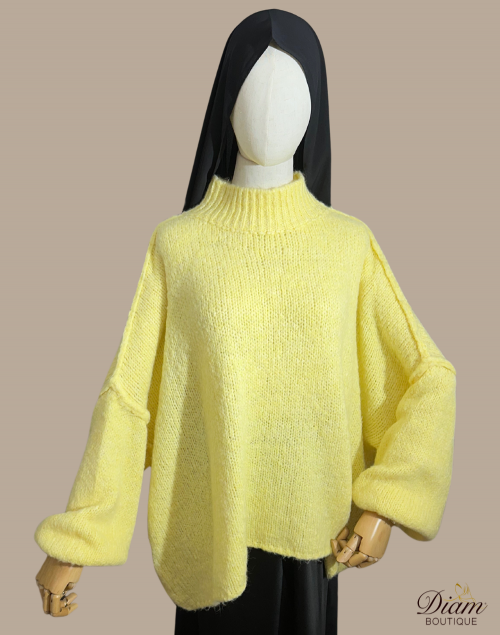 PULL MOHAIR OVERSIZE GRIS CLAIR