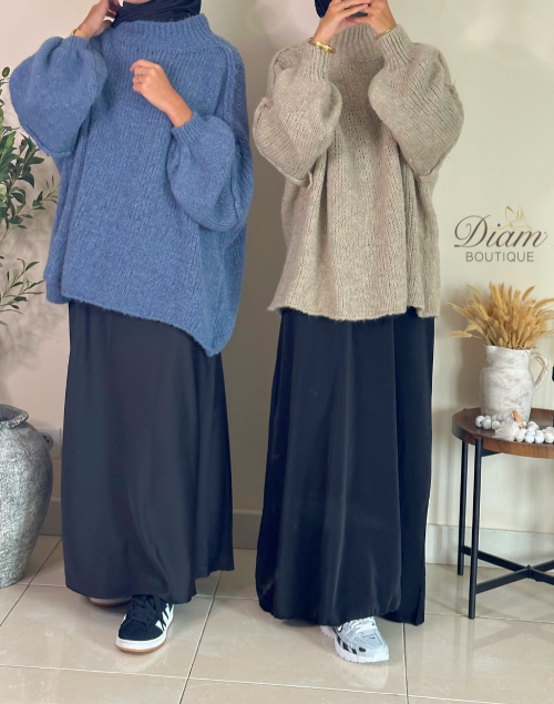 PULL MOHAIR OVERSIZE GRIS CLAIR