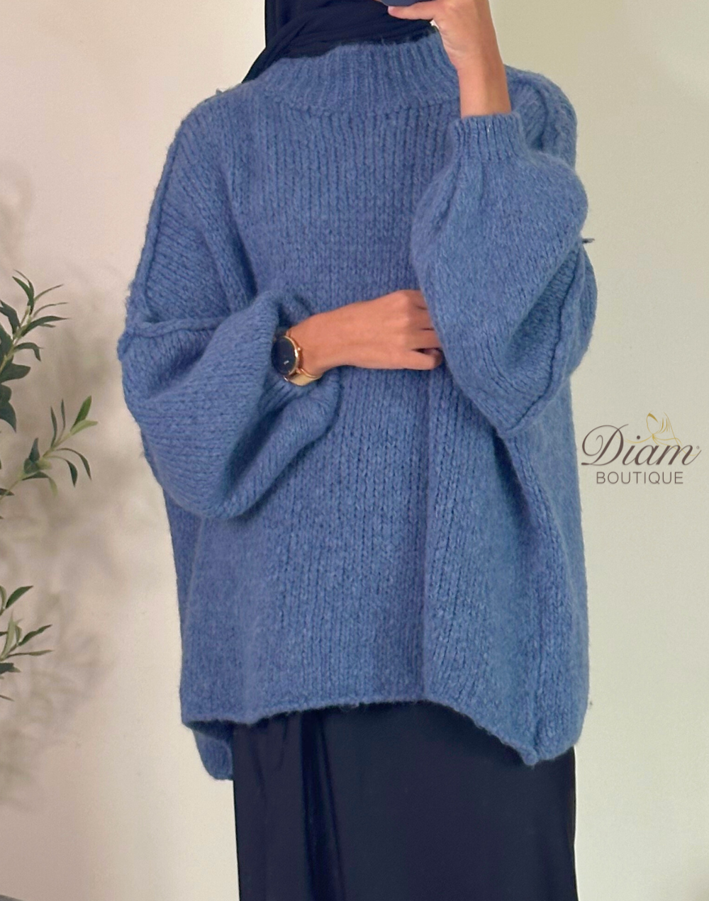 PULL MOHAIR OVERSIZE GRIS CLAIR