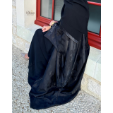 Abaya noire élégante avec finitions raffinées – Aïd - Ramadan