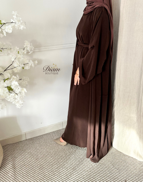 Abaya Kimono avec sous abaya et ceinture