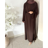 Abaya Kimono avec sous abaya et ceinture