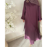 Robe satinée femme style oriental avec ceinture – Élégante et fluide